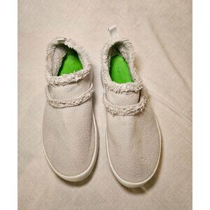 Oofos OOCoozie Mule Shoes Womens Size 10.5 Gray Sherpa Comfort Recovery Clogs